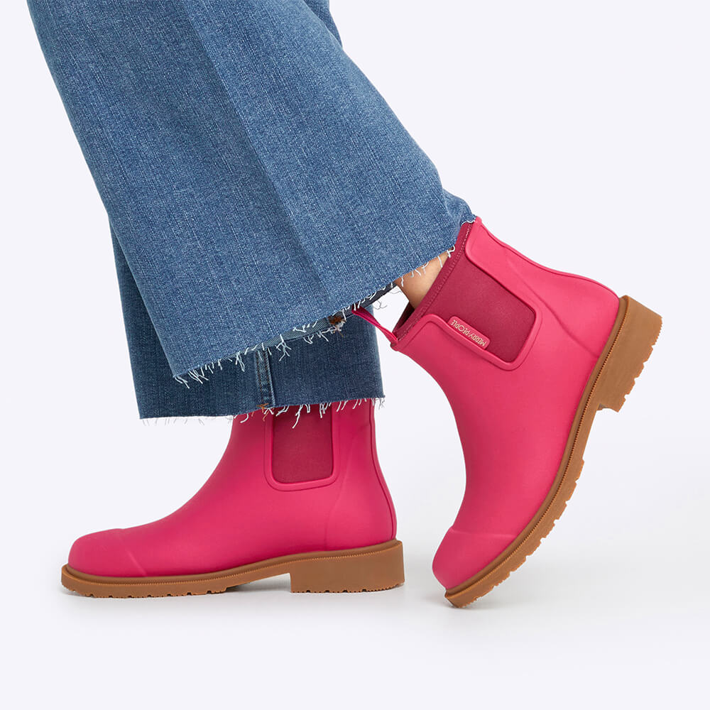 NEW COLOUR- Bobbi Wellington Ankle Boot // fuchsia
