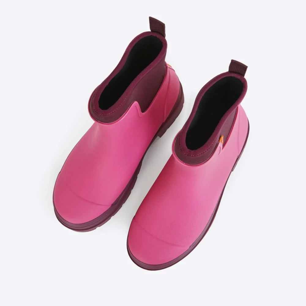 Merry People Tully wellington boot in Mixed Berry, high angle view