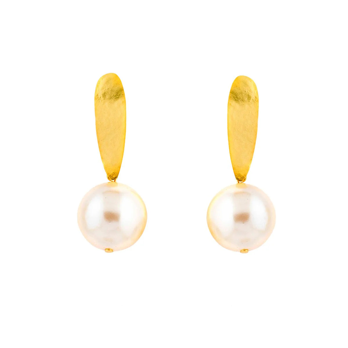Bronze Bold Pearl Drop Earring