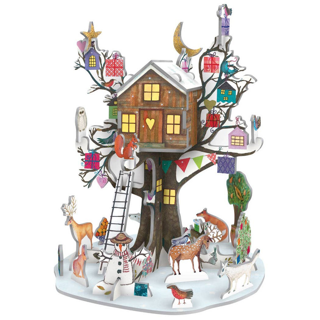 Christmas Treehouse petite 3D pop and slot advent calendar by Roger la Borde, artwork by Jane Ray