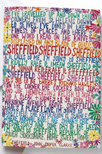 Load image into Gallery viewer, A6 John Cooper Clarke “Sheffield” poem greetings card
