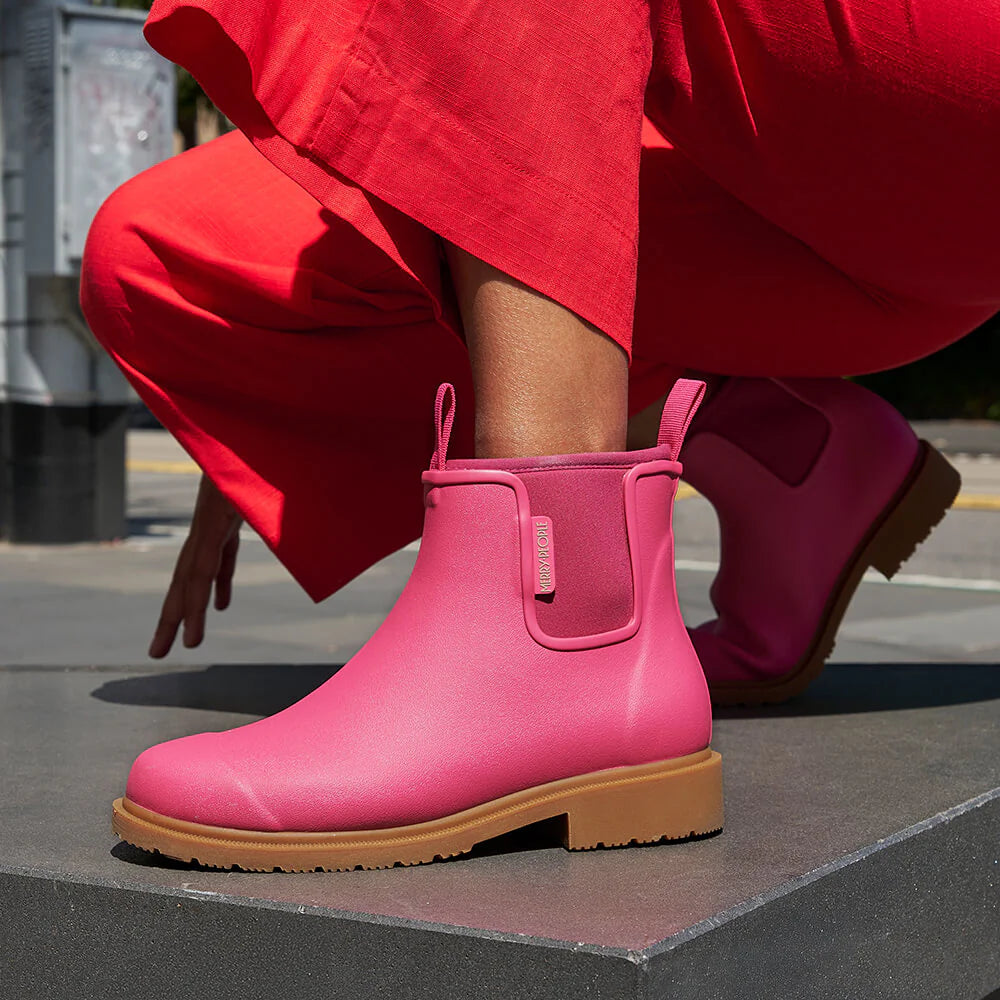 NEW COLOUR- Bobbi Wellington Ankle Boot // fuchsia