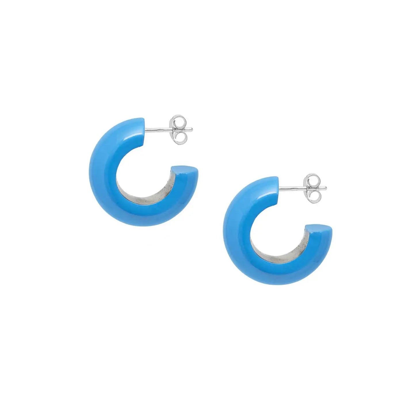 Small wide hoop earring