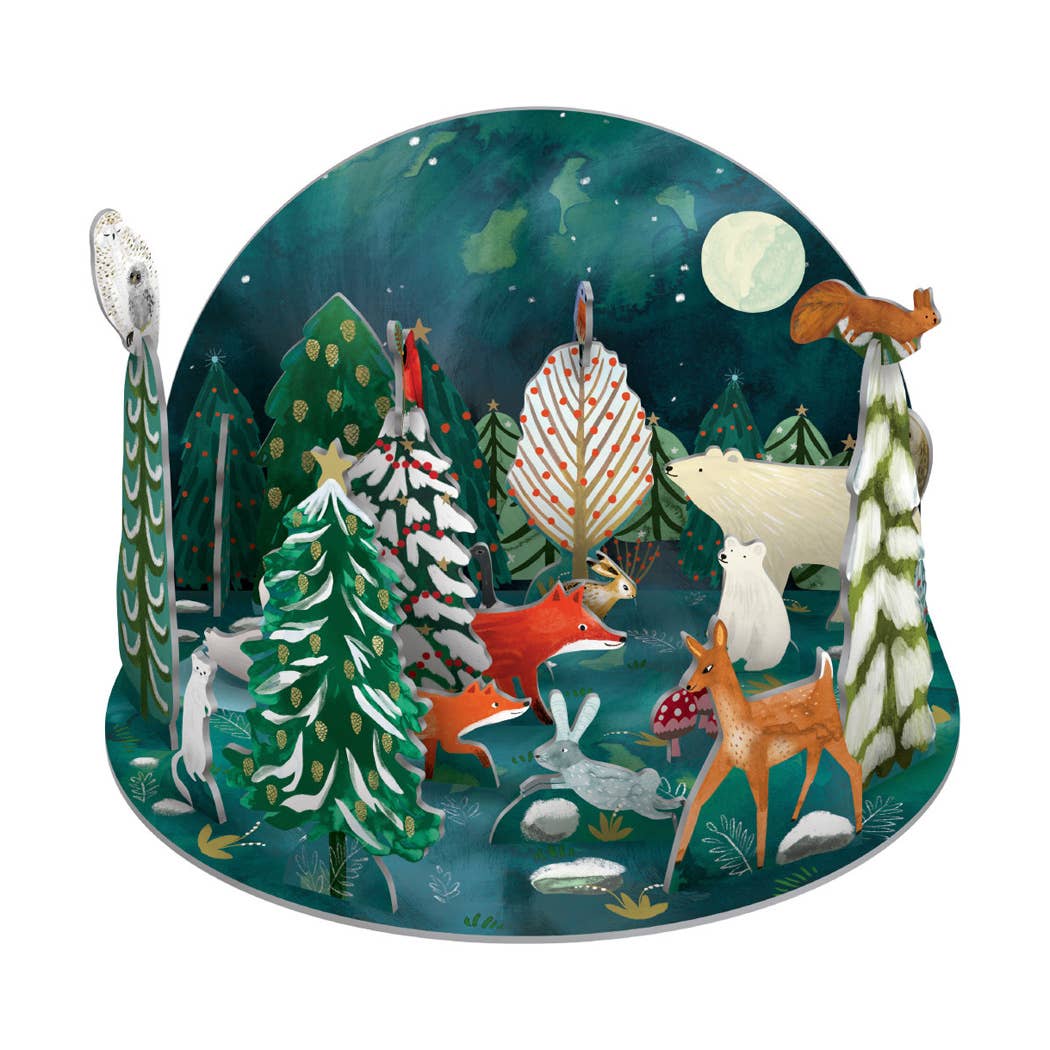 Northern Lights petite 3D pop and slot advent calendar by Roger la Borde, artwork by Katie Vernon