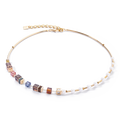Necklace GeoCUBE® Fusion Precious Pearl Mix gold-autumn