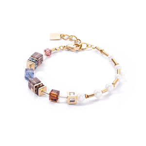 Bracelet GeoCUBE® Fusion Precious Pearl Mix gold-autumn