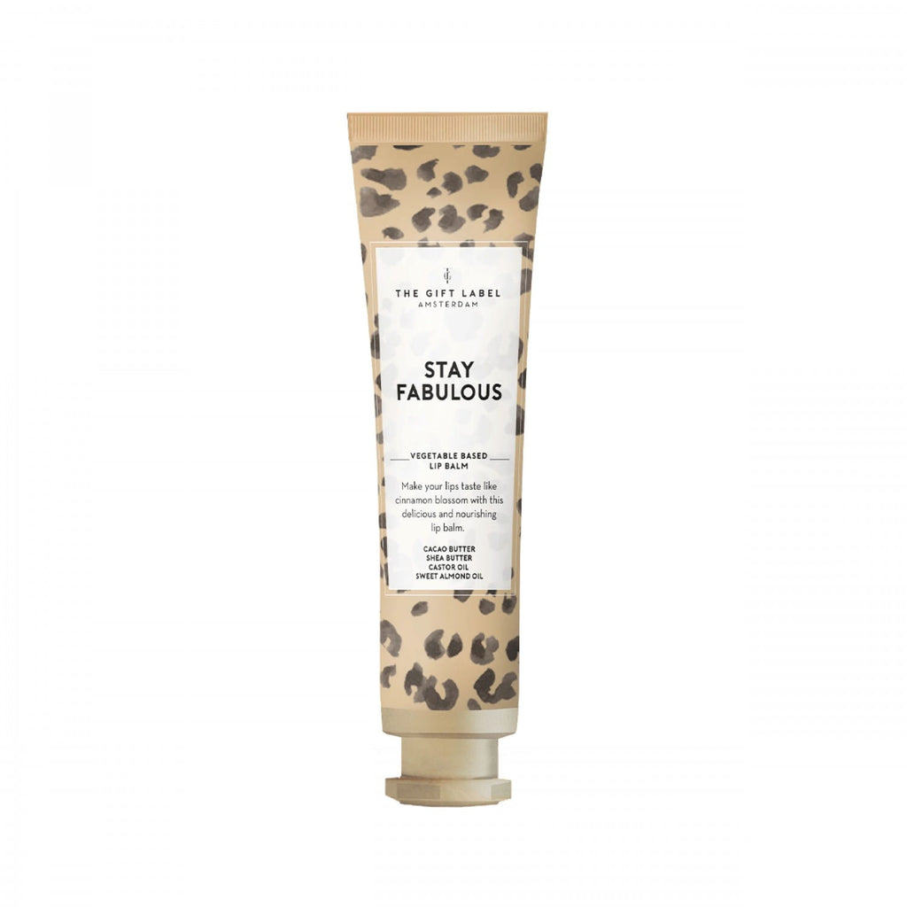 THE GIFT LABEL | LIP BALM TUBE | STAY FABULOUS | CINNAMON BLOSSOM | 15ML