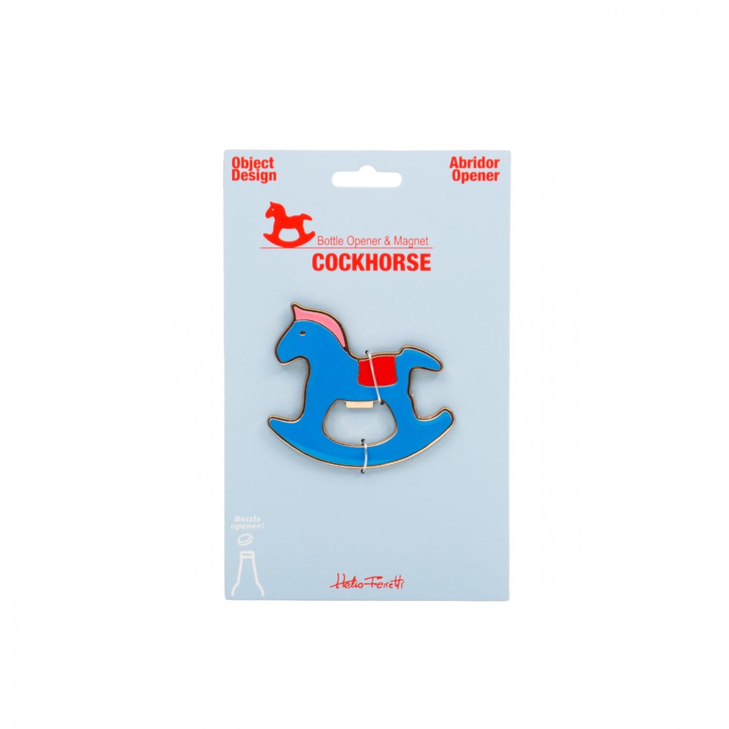 Cock Horse Magnetic Bottle Opener | Blue & Red