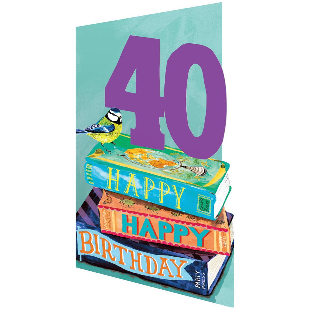 40 Bookstack Lasercut Card single - GC 2484