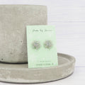 Holographic glitter snowflake small studs