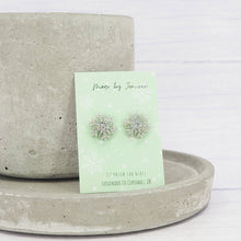 Load image into Gallery viewer, Holographic glitter snowflake small studs
