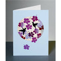 Forever laser cut Greeting Card - Hibiscus and Hummingbird