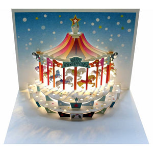 Forever POP UP card Christmas carousel