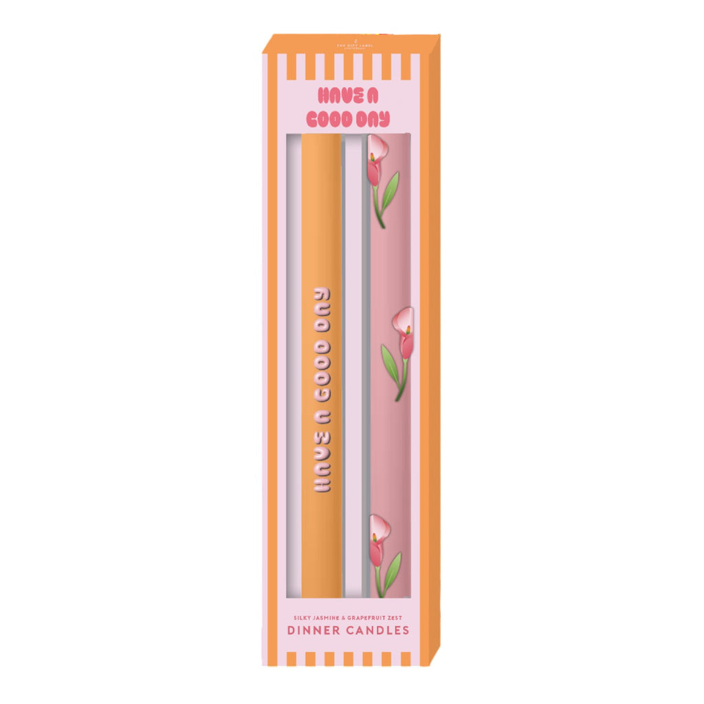 THE GIFT LABEL |DINNER CANDLES | ORANGE AND GRAPEFRUIT|