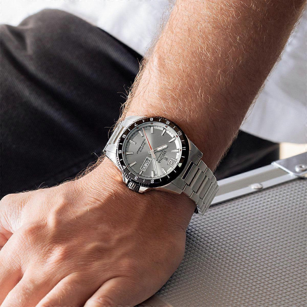 FESTINA MEN'S GREY DIAL TITANIUM WRISTWATCH