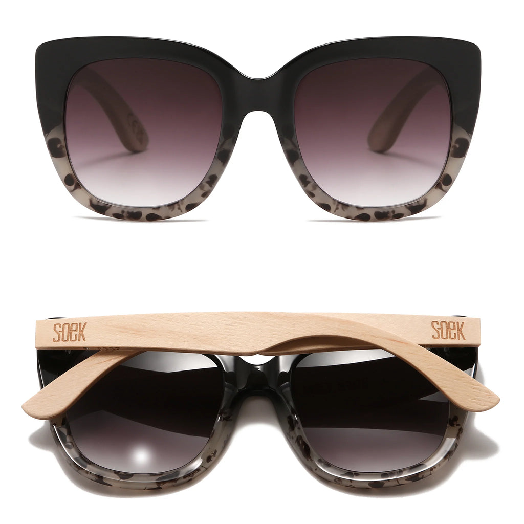 Riviera Black/Ivory Sunglasses - UV400 Magnifying Sun Reader +1.5