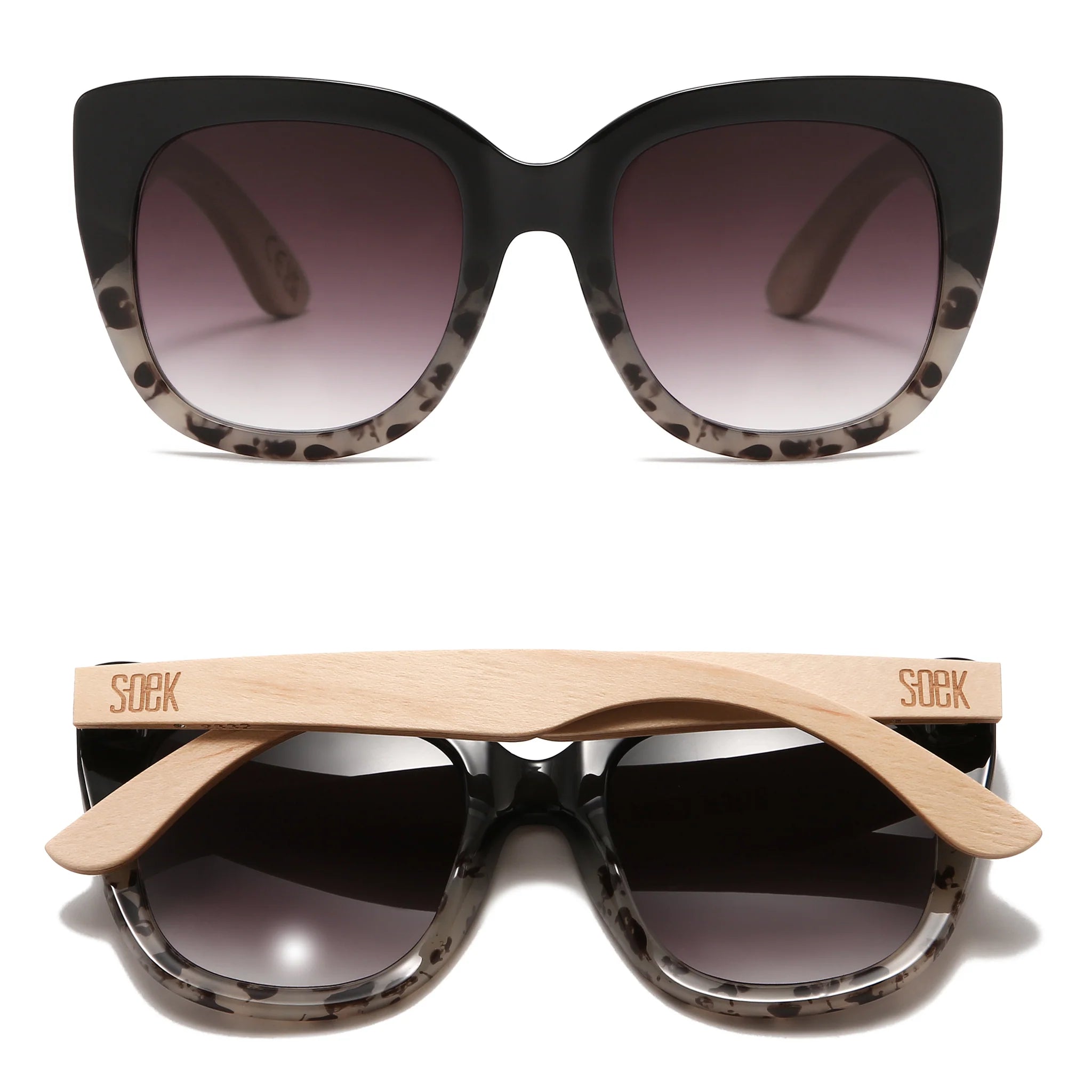Riviera Black/Ivory Sunglasses - UV400 Magnifying Sun Reader +1.5