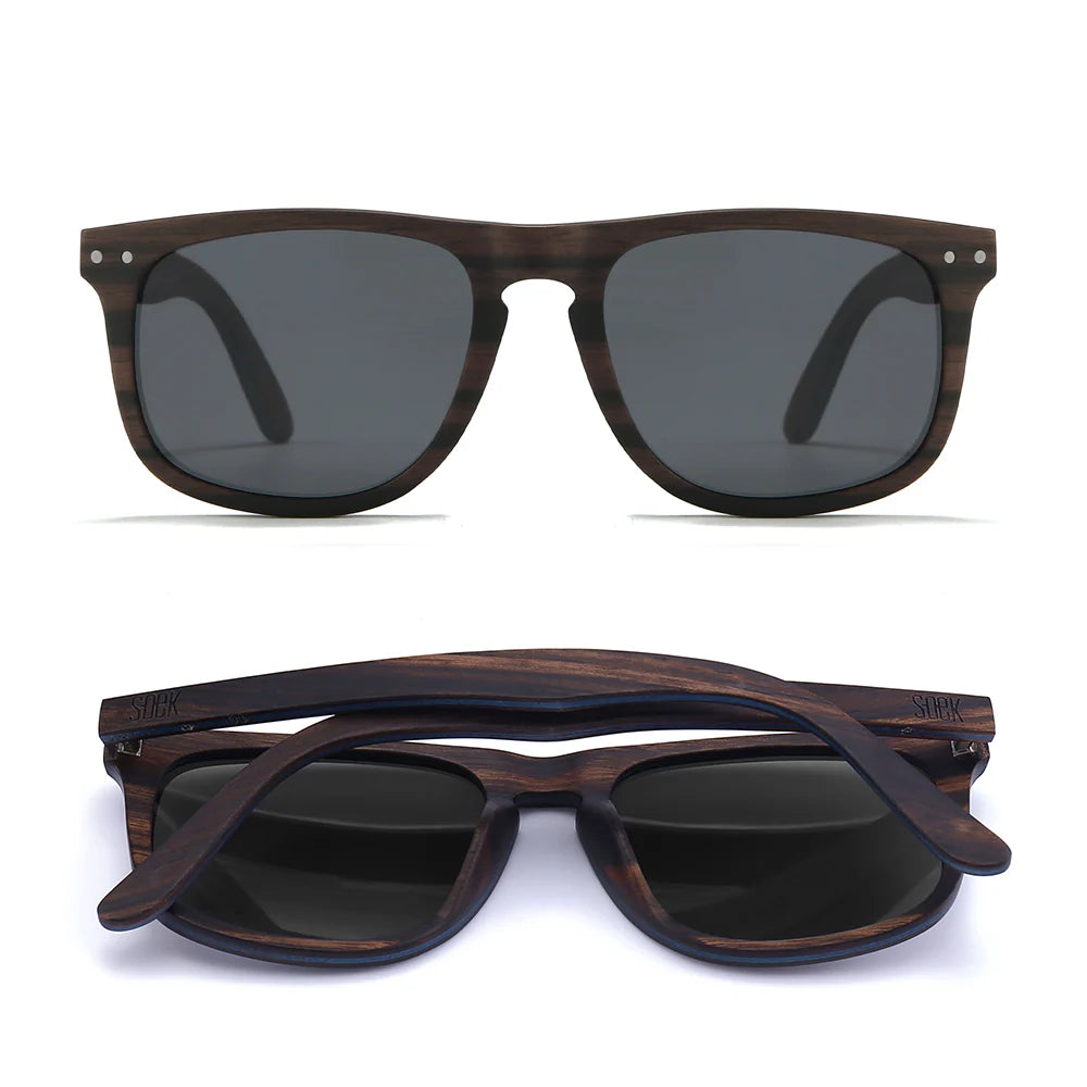 NOMAD SUNGLASSES -Rosewood l Black Polarised Lens