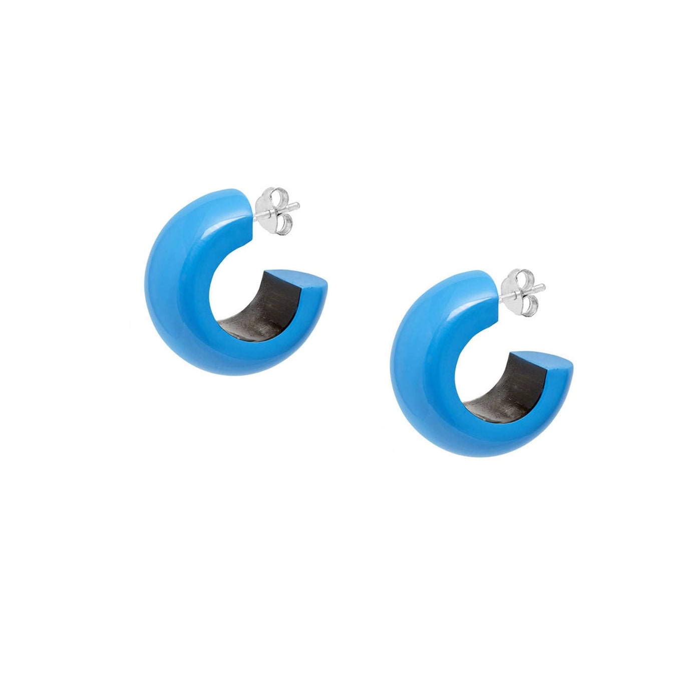 Small wide hoop earring
