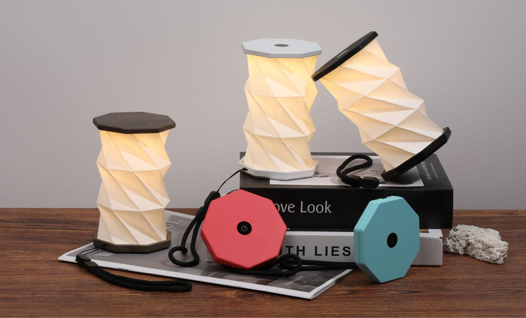 Mini Hexagon Twist Lamp | Portable, Rechargeable &amp; Touch-Dimmable