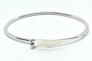 Solid Bangle with Hammered end