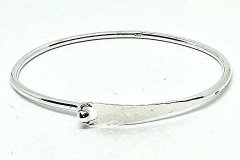 Solid Bangle with Hammered end