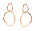 Bronze Double Organic Drop Earrings