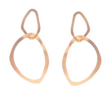 Load image into Gallery viewer, Bronze Double Organic Drop Earrings
