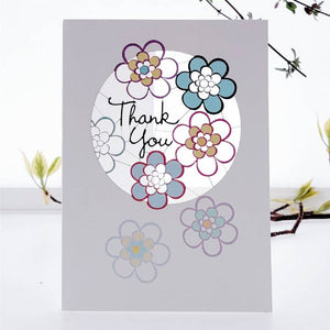 Forever laser cut Greeting Card - Thank you with Flowers