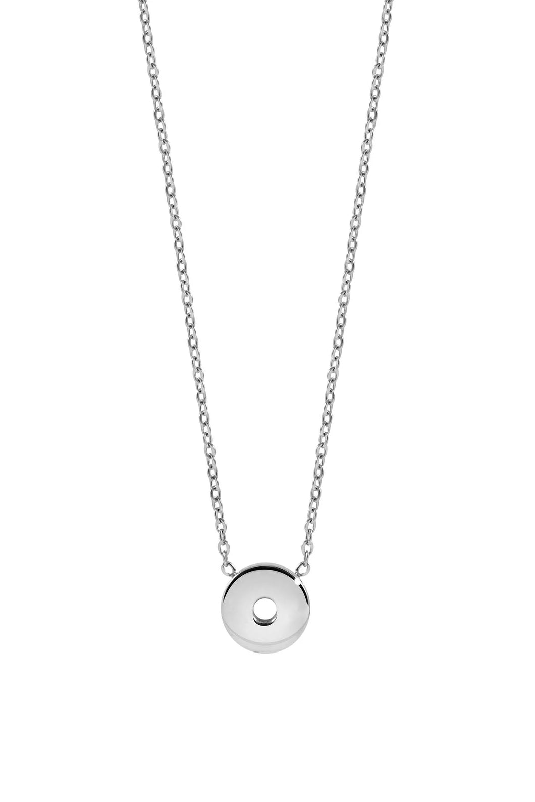 Qudo Silver Necklace Basic O - 40cm