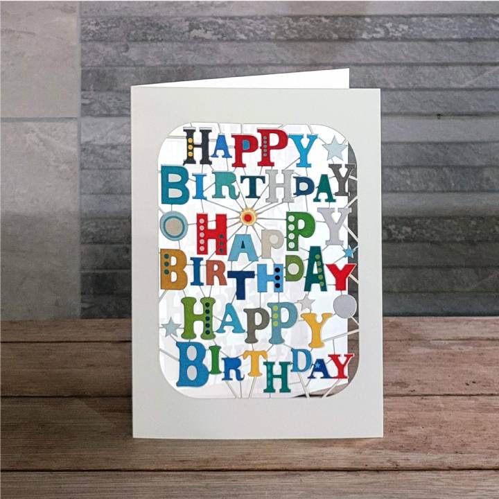 FOREVER SHOP ONLY  laser cut card - BIRTHDAY