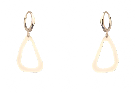 Bronze Organic Triangle Drop Earrings