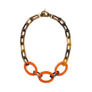 BRANCH Buffalo Horn BLUE AND BLACK NATURAL MID LENGTH HORN NECKLACE