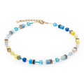 GEOCUBE® 2838 Iconic necklace Turquoise yellow 0601