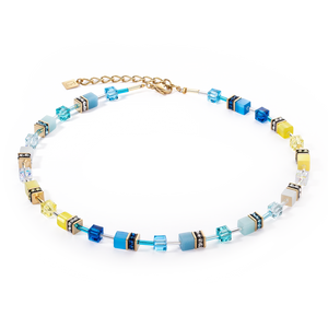 GEOCUBE® 2838 Iconic necklace Turquoise yellow 0601