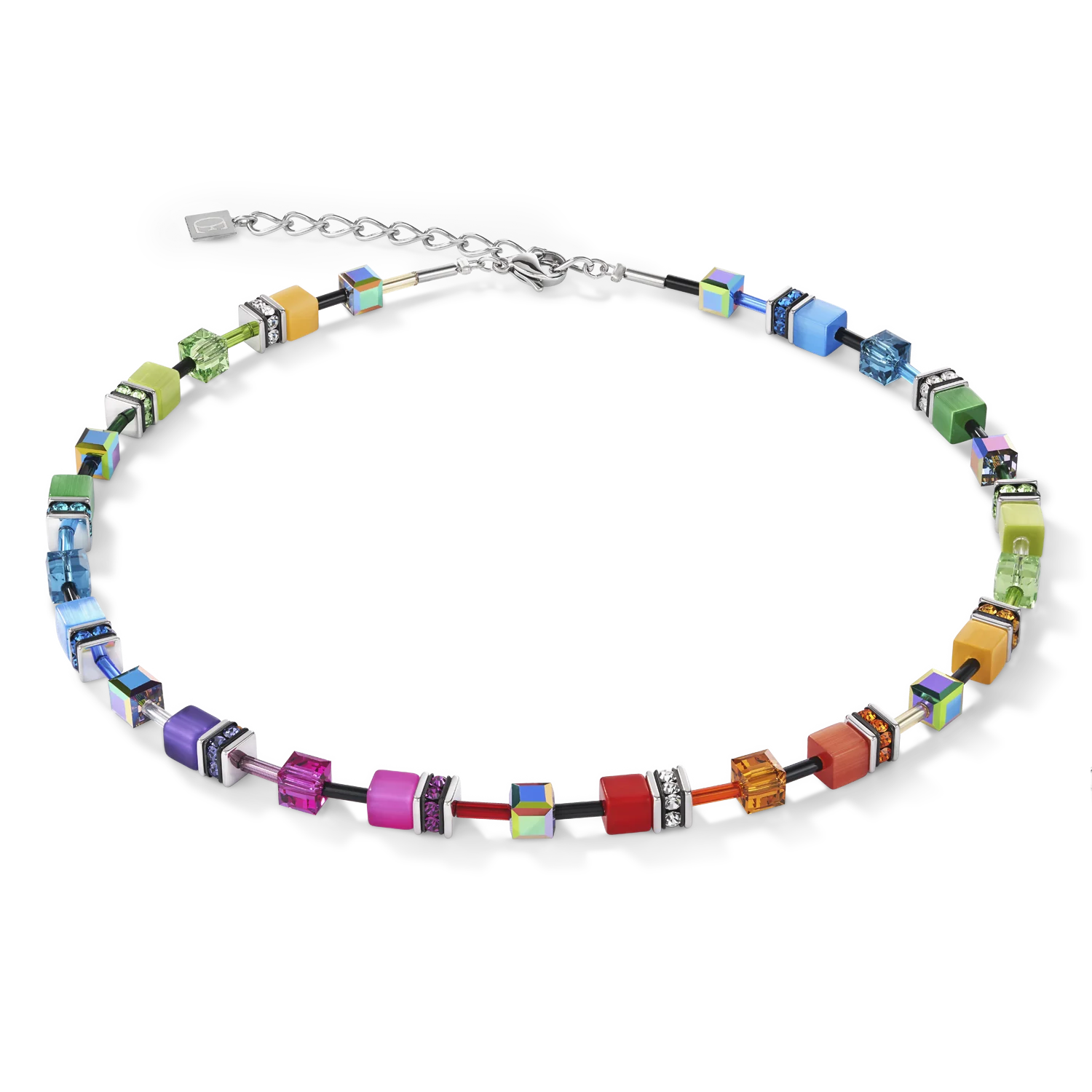 GeoCUBE® bracelet 2838 Iconic Necklace Multicolour rainbow 1520
