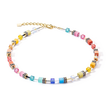 Load image into Gallery viewer, GeoCUBE® Necklace multicolour classic gold

