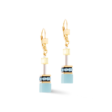 Load image into Gallery viewer, GeoCUBE® Iconic earrings turquoise-yellow
