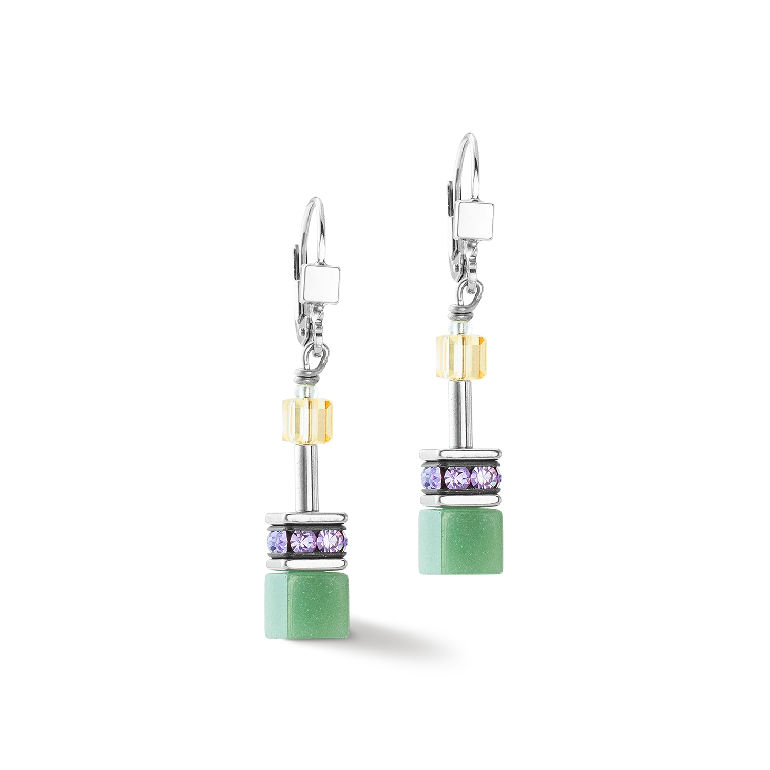GeoCUBE® Iconic earrings silver-ice pastels
