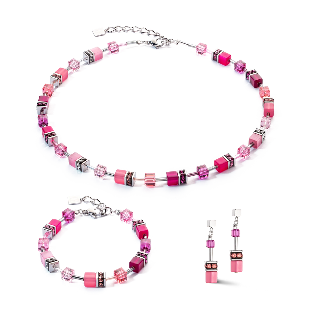 GeoCUBE® necklace 2838 Iconic bracelet Viva Magenta