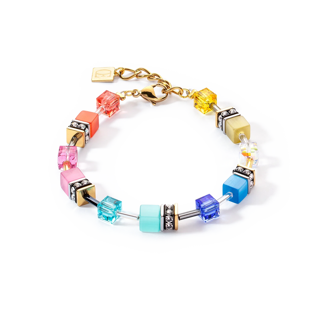 GeoCUBE® bracelet 2838 Iconic bracelet Multicolour Gold 1521