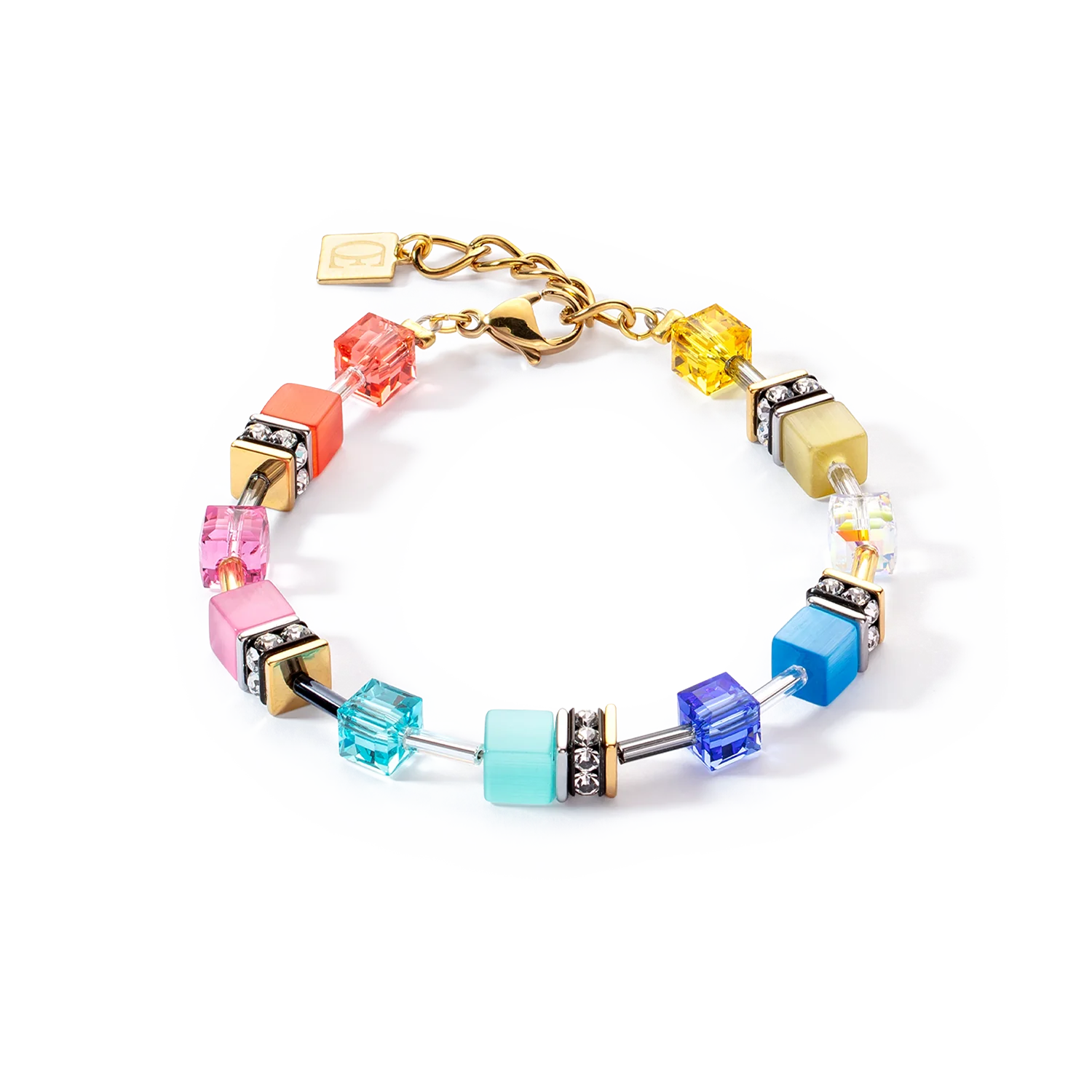 GeoCUBE® bracelet 2838 Iconic bracelet Multicolour Gold 1521