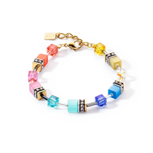 Load image into Gallery viewer, GeoCUBE® bracelet 2838 Iconic bracelet Multicolour Gold 1521
