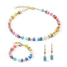 Load image into Gallery viewer, GeoCUBE® Earrings multicolour classic gold
