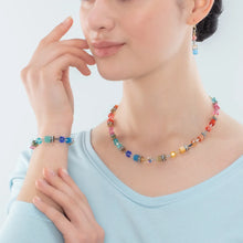 Load image into Gallery viewer, GeoCUBE® Necklace multicolour classic gold
