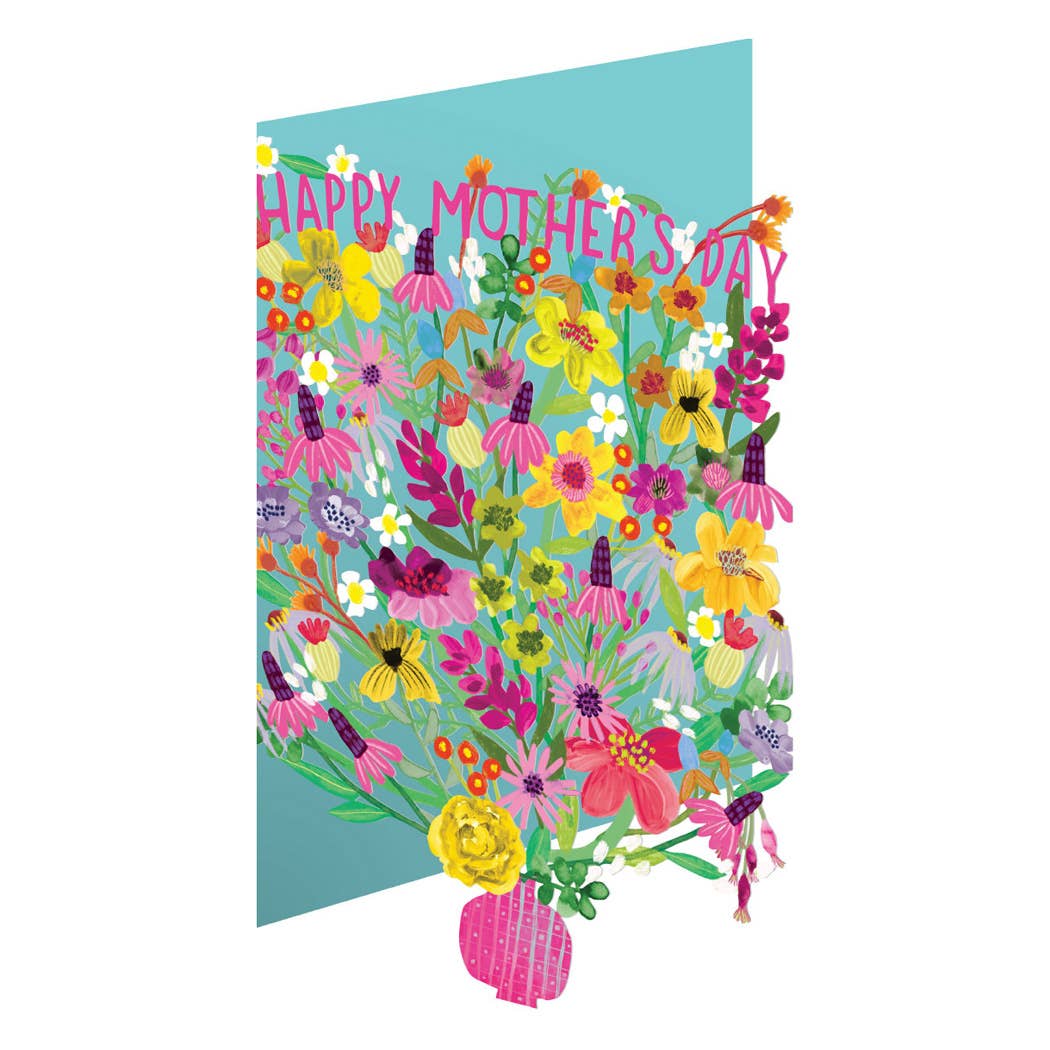 Vase of Blooms Mother's Day Lasercut Card - GC 2462M