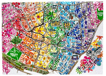 Load image into Gallery viewer, Nether Edge Sheffield map a6 hand painted greetings card
