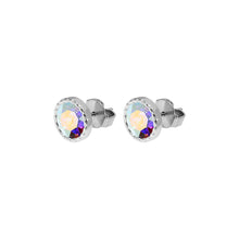 Load image into Gallery viewer, Qudo Silver Bocconi Flat Studs 9mm
