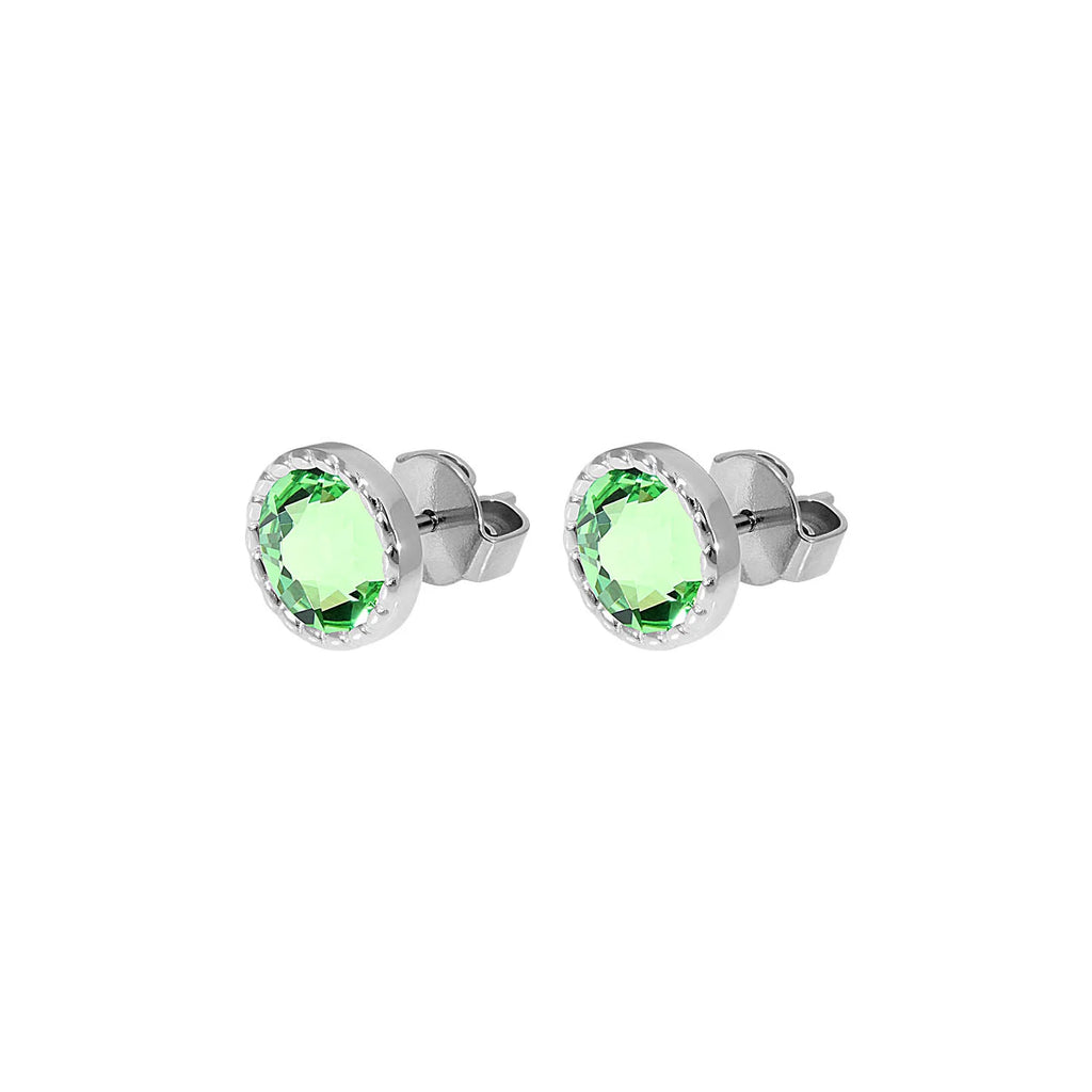 Qudo Silver Bocconi Flat Studs 9mm