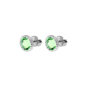 Qudo Silver Bocconi Flat Studs 9mm